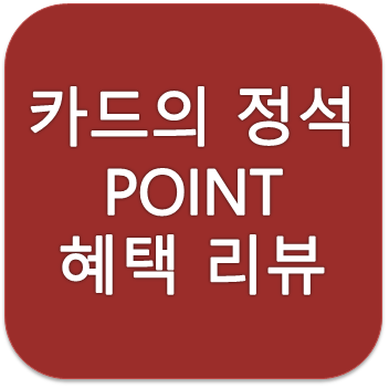 (카정포 시리즈) 우리 카드의정석 Point 혜택 리뷰