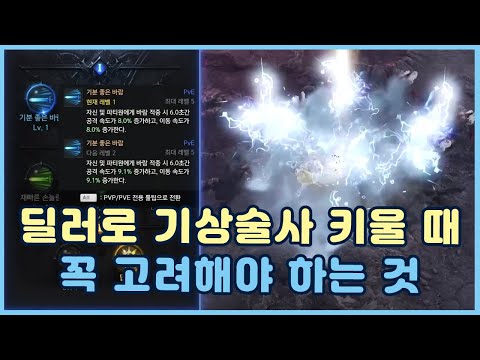 [로스트아크] 딜러로써 기상술사를 키우고 싶다면 꼭 고려해야 할 것