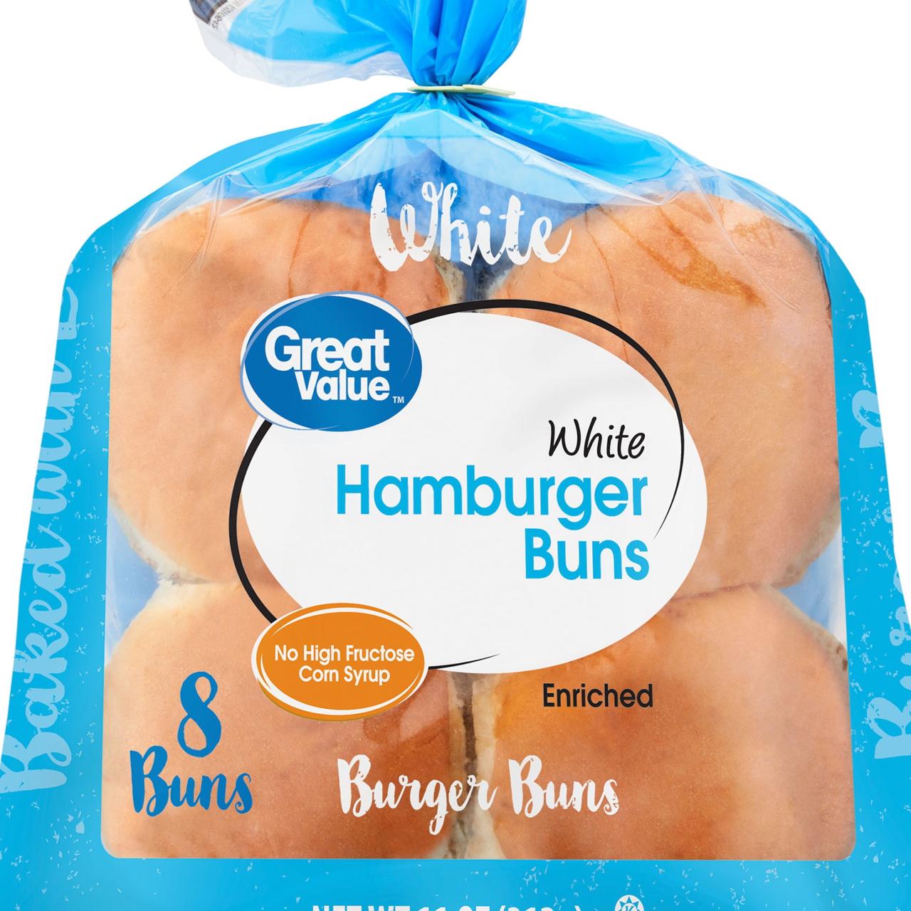 Great Value Hamburger Buns, 8 Count, 11 Oz - Walmart.Com