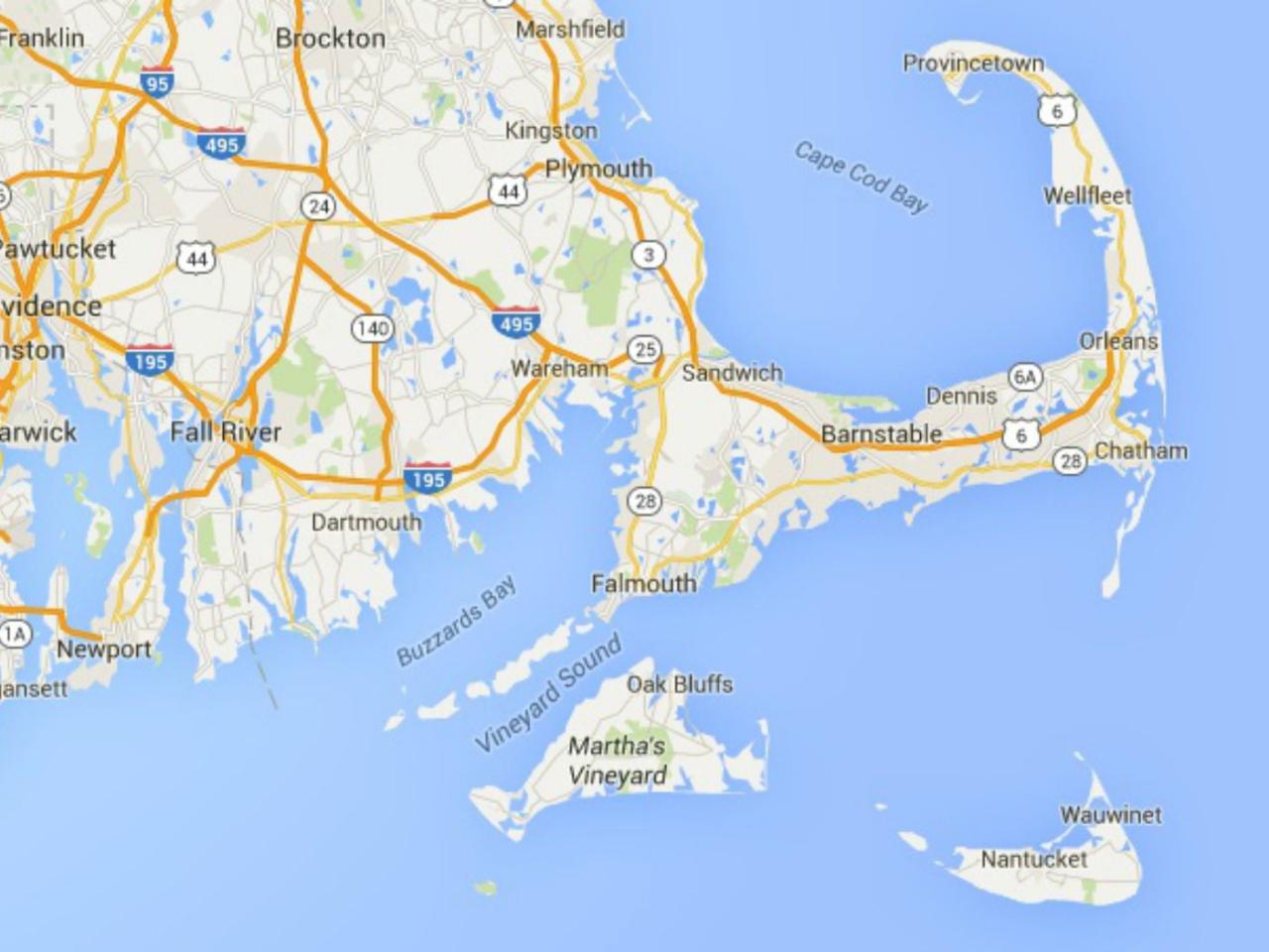 Maps Of Cape Cod, Martha'S Vineyard, And Nantucket