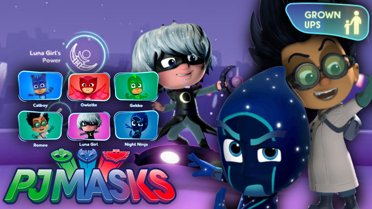 New! Pj Masks Luna Girl, Romeo & Night Ninja Website (And Parent Zone) -  Youtube