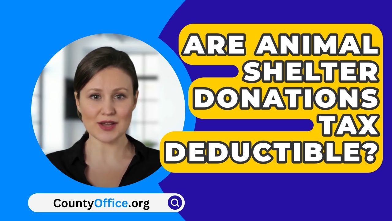 Are Animal Shelter Donations Tax Deductible? - Countyoffice.Org - Youtube