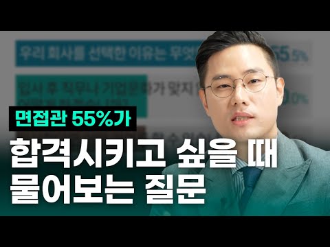 면접관 55%가 뽑고 싶은 지원자에게 하는 질문