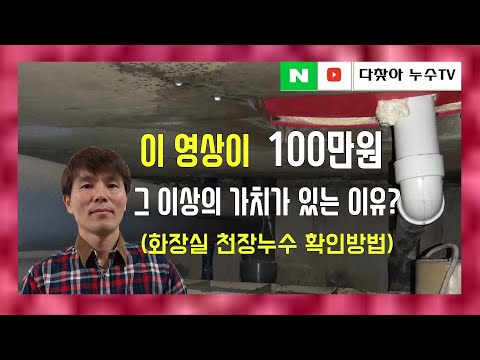 화장실 천장누수 확인방법 /화장실 방수확인방법 (100만원 그 이상의 가치가 있는 이 영상의 효과)