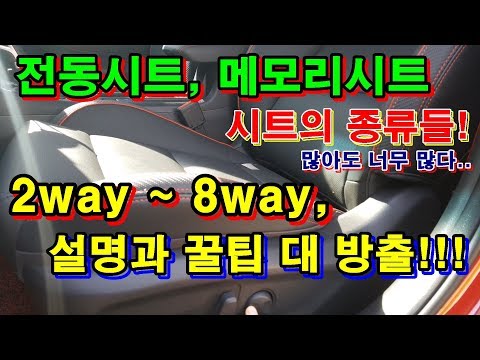 [옵션설명] 어려운 자동차 시트 종류!! 수동시트부터 전동시트와 메모리시트, 그리고 이지억세스 꿀팁까지~!! 모두 파헤쳤다!! 전동시트, 6way, 8way, 럼버서포트